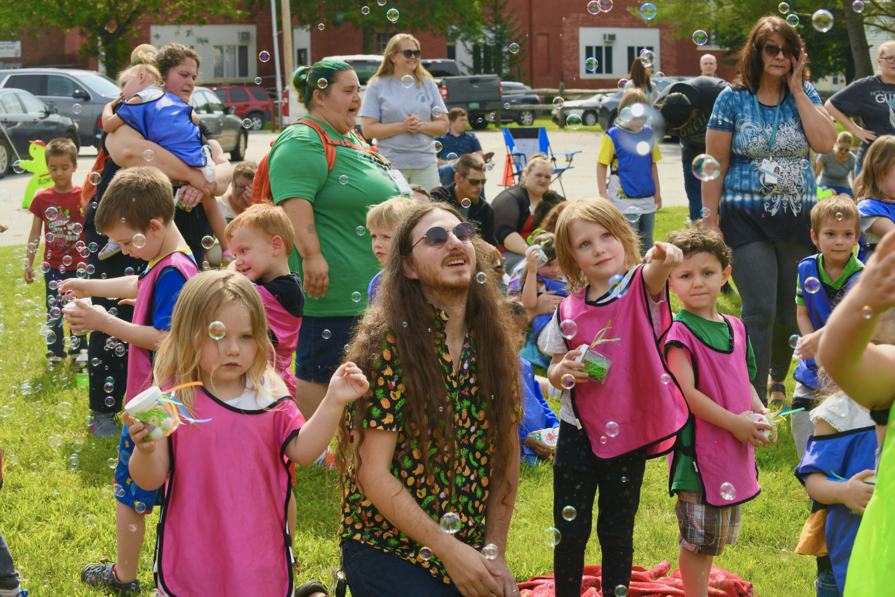 Music, bubbles for Head Start kids